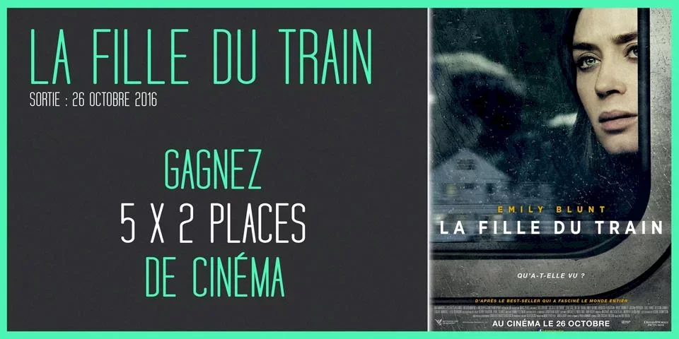 Illustration du jeu concours Gagnez vos places pour le film La Fille du Train, avec Emily Blunt !