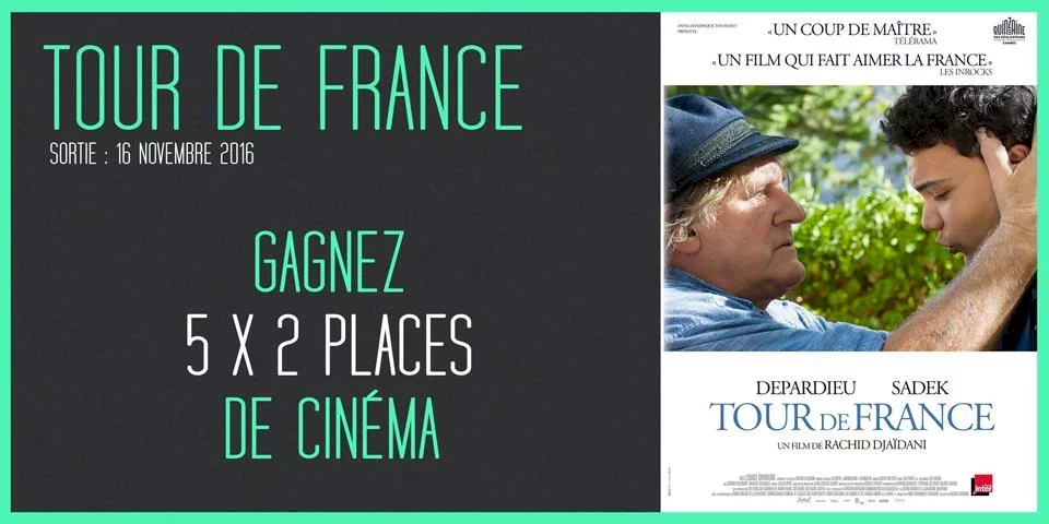 Illustration du jeu concours Gagnez vos places pour TOUR DE FRANCE, avec Gérard Depardieu et Sadek !