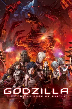 Affiche du film = Godzilla : La ville à l'aube du combat