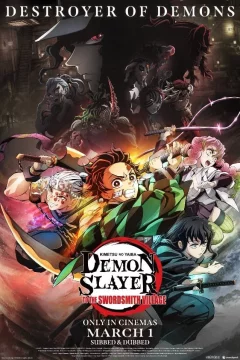 Affiche du film = Demon Slayer : Kimetsu no Yaiba - En route pour le village des forgerons