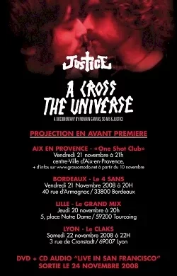 Affiche du film Projection A Cross The Universe by Justice