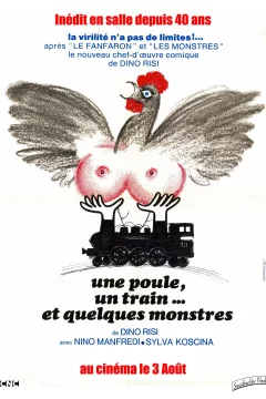 Affiche du film = Une Poule, un train... et quelques Monstres