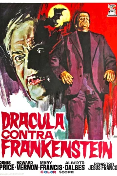 Affiche du film = Dracula prisonnier de Frankenstein