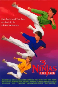 Affiche du film = Les 3 ninjas contre attaquent